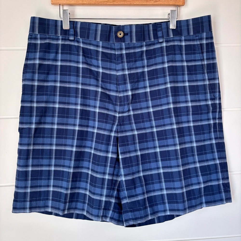 Southern Tide Blue Plaid Men's The Skipjack Shorts Size 38